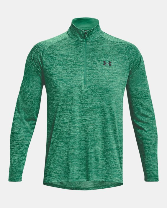Men's UA Tech™ ½ Zip Long Sleeve in Green image number 4